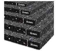 etm | Dalle Anti-Vibrations recyclée. Fabriqué en Allemagne - Découpable - Différentes Épaisseurs | Anti-Bruit, Isolant - Gymnase, écurie | épaisseur : 5 mm, 60x60 cm