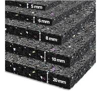 etm | Dalle anti-vibrations recyclée, Fabriqué en Allemagne - Découpable | Machine à Laver - Tapis Antibruit | Insonorisant, Isolant, En Caoutchouc Recyclé | Épaisseur : 10 mm -60 x 60