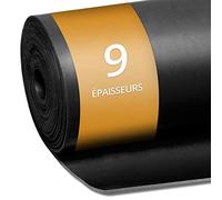 etm Plaques en Caoutchouc antidérapant SBR au mètre,Revêtement de Sol en rouleau,Tapis de Sol pour Garage Entrepôt,Protection Contre l’Usure pour Zones de Chargement - Noir 120x1000cm, 5mm d'épaisseur