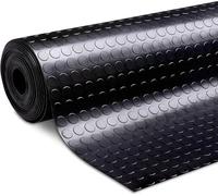 etm - Revêtement de Sol en Caoutchouc antidérapant - Tapis de Sol Usage Industriel - Protection amortissante Contre Les Chocs et l'usure pour Zones de Chargement - Flachnoppen, Noir 100x150 cm, 3mm