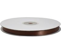 ETM - Ruban en satin double face, ruban de 50 mètres x 10 mm marron