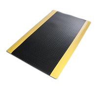 etm Tapis antifatigue résistant, amortissant et antidérapant | Industriel | Tailles et Couleurs au Choix | Heavy-Duty Diamant, Noir Jaune - 90x150 cm
