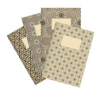 etmamu 530 Lot de 4 carnets Motif Le Maroc A5, 32 pages à carreaux