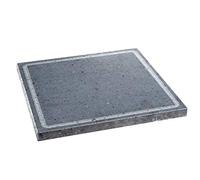 Etna Stone & Design Pierre de lave de l’Etna pour four et barbecue, pour cuisson de la viande, du poisson, des légumes et de pizza, 30 x 30 x 2 cm S gris