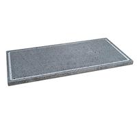 Etna Stone & Design Pierre de lave de l’Etna pour four et barbecue, pour cuisson de la viande, du poisson, des légumes et de pizza, 60 x 30 cm Large gris
