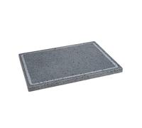 Etna Stone & Design Pierre de lave de l’Etna pour four et barbecue, pour cuisson de la viande, du poisson, des légumes et de pizza, 40 x 30 x 2 cm Médium gris