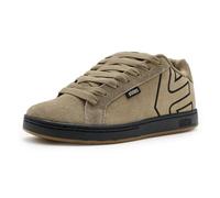 Etnies Fader - Skate Vulcanisée Classique, Construction Renforcée, Confort Coussiné, Baskets du Quotidien - Warm Grey/Black - 43