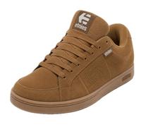 Etnies Kingpin - Skate Cupsole Iconique, Construction Renforcée, Confort Coussiné, Baskets du Quotidien - Brown/Gum/Gold - 45.5