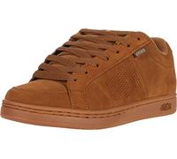 Etnies Kingpin - Skate Cupsole Iconique, Construction Renforcée, Confort Coussiné, Baskets du Quotidien - Brown/Gum/Gold - 46