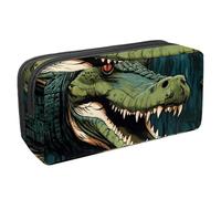 etoenbrc Trousse à crayons crocodile J avec fermeture éclair, étanche, fournitures de bureau, organisateur de papeterie pour adolescents, filles, adultes, étudiants, multicolore, Taille unique,