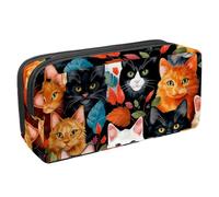 etoenbrc Trousse à crayons Spring Cats N avec fermeture éclair, étanche, fournitures de bureau, organisateur de papeterie pour adolescents, filles, adultes, étudiants, multicolore, Taille unique,