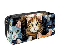 etoenbrc Trousse à crayons Spring Cats O avec fermeture éclair, étanche, fournitures de bureau, organisateur de papeterie pour adolescents, filles, adultes, étudiants, multicolore, Taille unique,