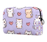 etoenbrc Trousse de maquillage réutilisable avec boussole et tortue - Grande trousse de toilette pour adolescentes et femmes - 18,5 x 7,6 x 13 cm, Multicolore 4., One Size