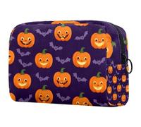 etoenbrc Trousse de maquillage réutilisable motif fantômes et chauves-souris, grande trousse de toilette pour adolescentes, filles, femmes, 18,5 x 7,6 x 13 cm, Multicolore 4., One Size