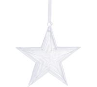 Étoile à suspendre plastique clair 12cm Set de 6 décorations pour l'arbre de Noël