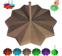 Étoile Anti-Stress sensorielle imprimée en 3D, hexagone coloré avec poignée Hexagone pour Adultes, Design en Spirale tourbillonnante en nid d'abeille (Marron,M)