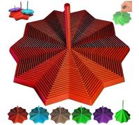 Étoile Anti-Stress sensorielle imprimée en 3D, hexagone coloré avec poignée Hexagone pour Adultes, Design en Spirale tourbillonnante en nid d'abeille (Rouge,S)