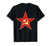 Étoile audacieuse rouge avec marteau et faucille T-Shirt