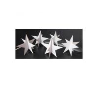 Etoile carton cleopatre a monter 12x12x11.5cm coloris blanc lot de 30