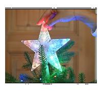 Étoile cimier de sapin de noël lumineuse led multicolore