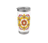 Étoile de David Mandala Anahata Chakra Spirituel Mystique Gobelet isotherme en acier inoxydable double paroi
