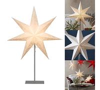 Étoile de fenêtre avec éclairage - Décoration de Noël éclairée - Décoration de Noël intérieure - Étoile en papier éclairée - Lampe de Noël - Étoile de Noël éclairée - Lampadaire étoile de Noël