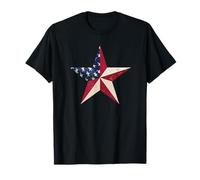 Étoile de Grange Patriotique Vintage USA avec étoiles et Rayures T-Shirt
