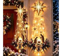 Étoile De La Foi De Bethléem - Décoration Murale De La Nativité Éclairée | Bethléem Étoile de Foi LED Lumières Chaudes Tenture Murale Utilisation pour la Maison et la Cheminée