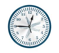 Étoile De Mer Bleue sur Fond Blanc Pendules Murales Pendule Murale Moderne Facile À Lire Horloges Murales pour Déco Bureau Cuisine 25Cm