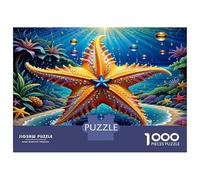 Étoile de mer Casse-tête 1000 Pièces sans Poussière, Puzzle océanjeu Éduchatif Décompression pour Une Activité Détente, Fun Fresent & Activités pour La Maison 38x26cm/1000pcs