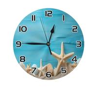 Étoile De Mer De L'Océan Horloges Murales Horloges Silencieuse Facile À Lire Horloge Murale pour Café Bureau L'École 25Cm