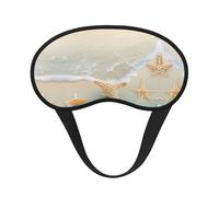 Étoile de mer de plage C'est un masque pour les yeux à bord noir. Le masque doux pour les yeux peut améliorer la qualité du sommeil et est adapté pour l'intérieur, l'extérieur et les voyages.