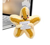 Étoile De Mer En Peluche Inspirante - Jouet Doux Au Crochet Fait À La Main, Compagnon En Tricot Réconfortant | Énergie Positive En Peluche Pour La Décoration De La Salle Des Filles De Garçons, Un Orne