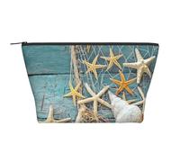 Étoile de mer et Filet de pêche sur Le thème de la Plage, Trousse de Toilette Trousse de Maquillage Sac à cosmétiques Trousse de Toilette de Voyage Portable
