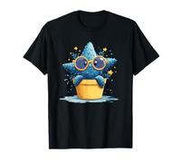 Étoile de mer Kawaii avec Lunettes de Soleil dans Un Seau d'été T-Shirt