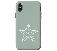 Étoile de mer océan Plage Mignonne étoile de mer - Vert Vintage Coque pour iPhone X/XS