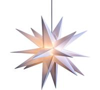 Étoile de Noël 65 cm, 18 branches, pour l'extérieur, couleur lumineuse blanche