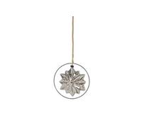 Lanterne ECD Germany Etoile de Noël LED Ø18 cm sur Corde 80 cm, Etoile Lumineuse Décorative