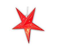 Étoile de Noël lumineuse en papier - 60 CM - rouge Rouge