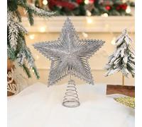 Étoile de sapin de Noël à paillettes - Décoration scintillante à 5 pointes pour décoration de vacances | Design creux élégant et réutilisable pour la maison et les fêtes