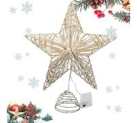 Étoile De Sapin De Noël,Décor Lumineux d'arbre Pentagramme 24,9 Cm - Ornement De Noël Festif Et Sportif,pour Extérieur Intérieur Fêtes d'hiver Chambre D'Maison