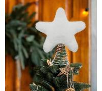 Étoile de sapin de Noël en peluche pailletée pour Noël, décoration de vacances et décorations de fête pour la maison, l'intérieur et l'extérieur
