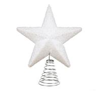 Étoile de sapin de Noël fabriquée à partir de mousse et de fer, conçue pour une fixation sûre au sommet du sapin, ajoute une touche festive à la décoration saisonnière
