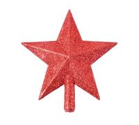 Étoile de sapin de Noël festive pour décoration d'intérieur Rouge 25 cm