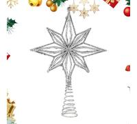 Étoile de sapin de Noël, moderne et réutilisable - Étoile à 8 branches pour sapin de Noël - Pour intérieur et extérieur, étagère, bureau, ferme, appartement, restaurant, hôtel