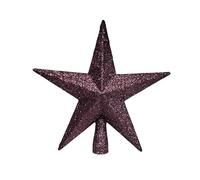 Étoile de sapin de Noël - Violet prune - Décoration de sapin de Noël - 20 cm - Finition pailletée - Cimier de sapin de Noël violet