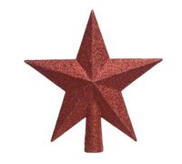 Etoile de sapin - ETOILE ROUGE - 19 cm - Paillettes - Plastique - Noël