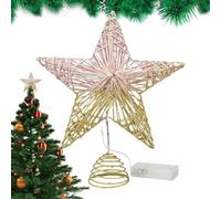Étoile De Sommet Pour Sapin De Noël | 24,9 Cm Pentagramme Décoration D'Arbre Avec Lumière,Ornement D'Intérieur Des Fêtes D'Hiver,Pour Fêtes D'Hiver Intérieur Studio Lumière Chambre D'