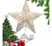 Étoile De Sommet pour Sapin De Noël,25 Cm Étoile Pentagramme Lumière Décorative - Affichage De Table pour Fête À La Maison - pour Extérieur Intérieur Fêtes Studio Chambre D'Porte Maison