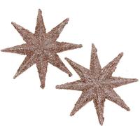 Étoile Décoration Paillettes or rose 10cm 12 pièces Noël Décoration de table Couronne de l'Avent